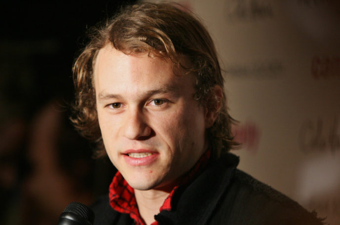 ** FILE ** In this Nov. 6, 2006, file photo, actor Heath Ledger arrives to the premiere of his new film &quot;Candy&quot; in New York. The music video Ledger directed for &quot;King Rat&quot; by Modest Mouse debuted online Tuesday Aug. 4, 2009. The six-minute, animated video is both whimsical and dark, showing whales and dolphins aboard a ship, fishing for humans in the water. (AP Photo/Dima Gavrysh, File)
