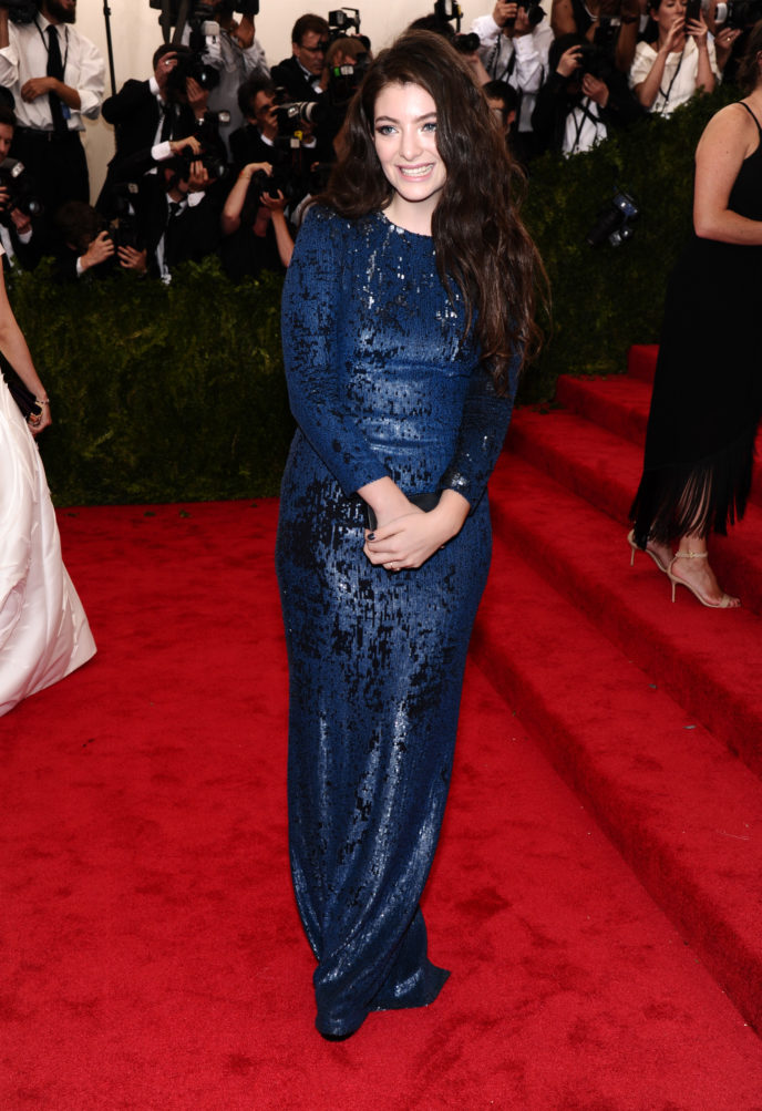 Lorde arrives at The Metropolitan Museum of Art&#039;s Costume Institute benefit gala celebrating &quot;China: Through the Looking Glass&quot; on Monday, May 4, 2015, in New York. (Photo by Charles Sykes/Invision/AP)