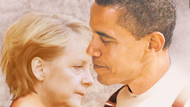 Obama a Merkelová v Titanicu