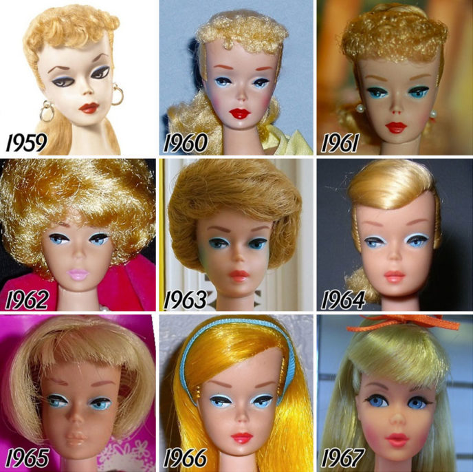 Faces barbie evolution 1959 2015 2.jpg