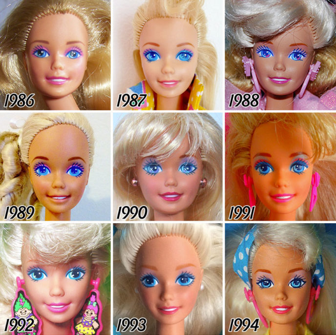 Faces barbie evolution 1959 2015 4.jpg