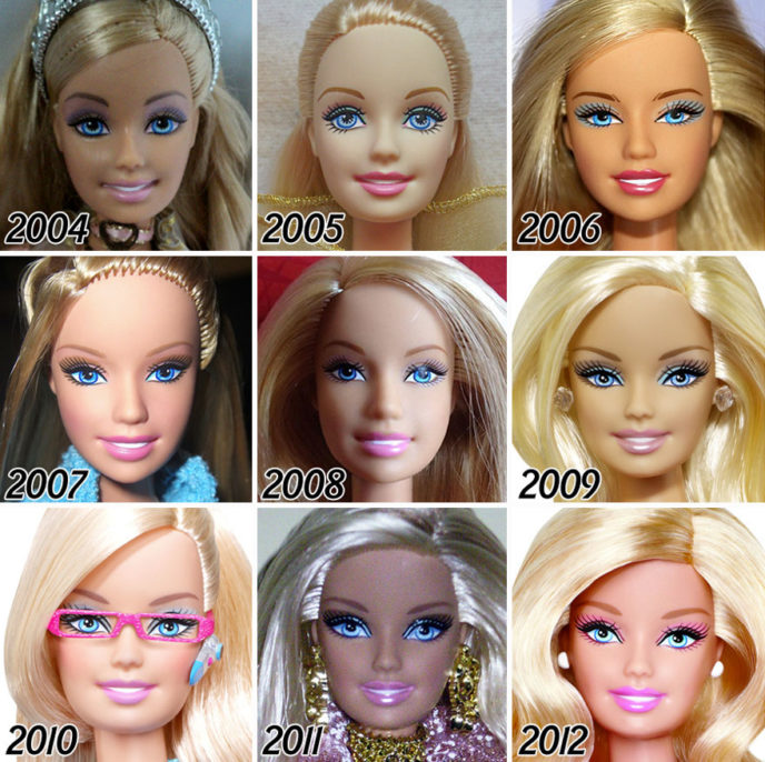 Faces barbie evolution 1959 2015 5.jpg