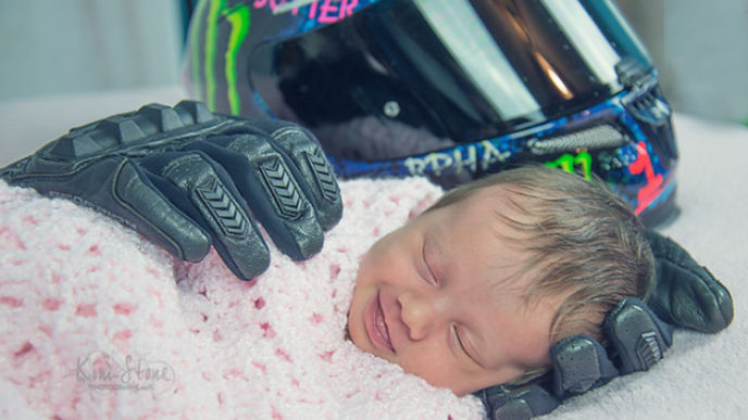 Smiling baby late father motorcycle gloves aubrey kathryn williams kim stone 4.jpg