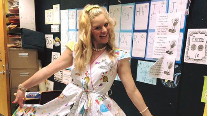 Students doodle teacher dress chris sharee castlebury pat henry elementary 2.jpg