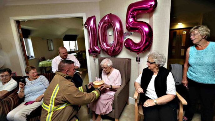 105 year old grandmother birthday wish fireman ivena smailes 2.jpg