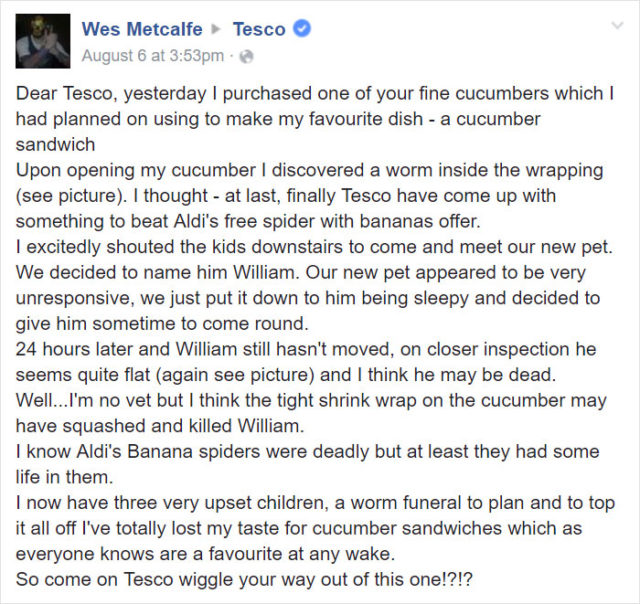 Tesco cucumber worm funeral wes metcalfe 1.jpg