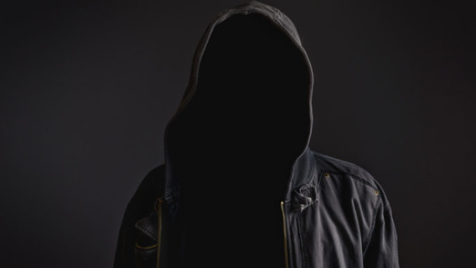 Faceless unrecognizable man without identity