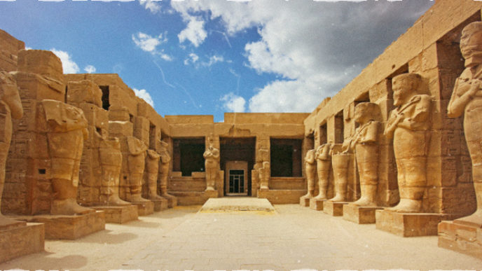 Ancient ruins of Karnak temple in Egypt