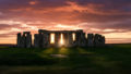 Sunset over Stonehenge