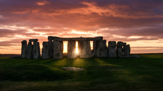 Sunset over Stonehenge