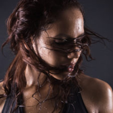 Beauty boxer girl portrait