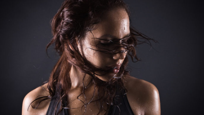 Beauty boxer girl portrait