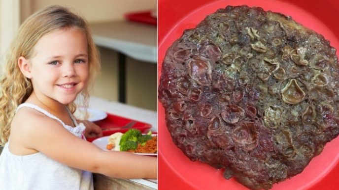 Elementary Pupils Collecting Healthy Lunch In Cafeteria