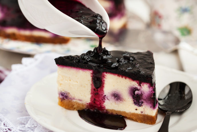Delicious blueberry cheesecake