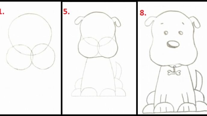 Ako nakresliť psa krok za krokom.