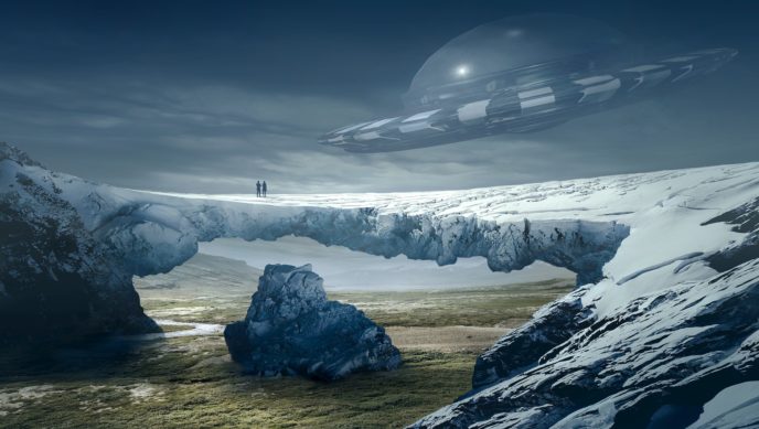 Http://maxpixel.freegreatpicture.com/Fantasy Atmosphere Ufo Glacier Mystical Landscape 2700914