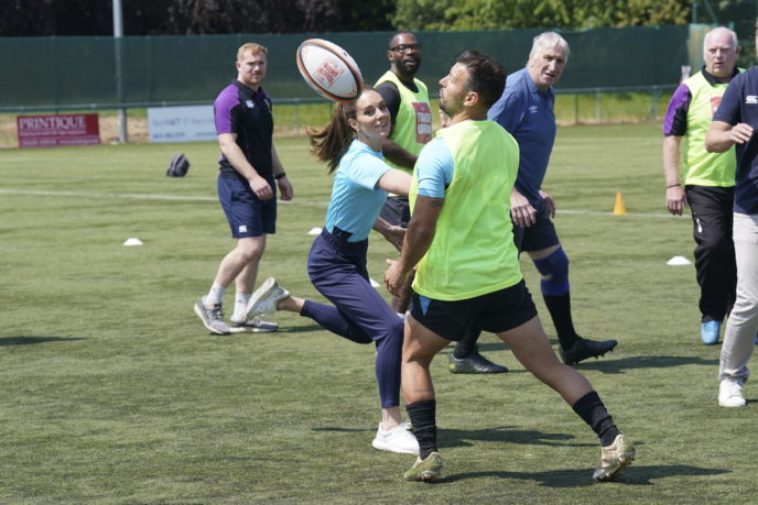 Princezná Kate hrá rugby