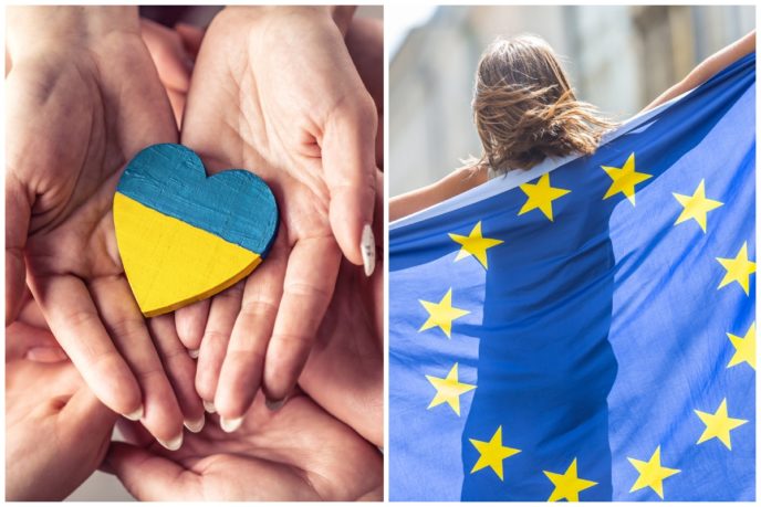 Kolaz najky ukrajina pomoc slovensko europska unia