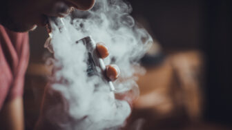 Close Up Of Person Smoking