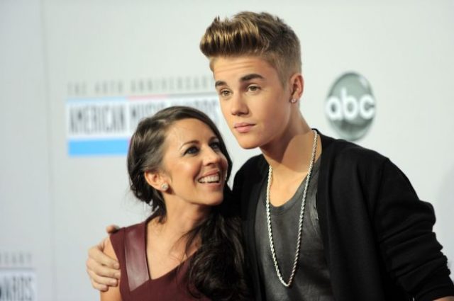 Justin Bieber and his mum