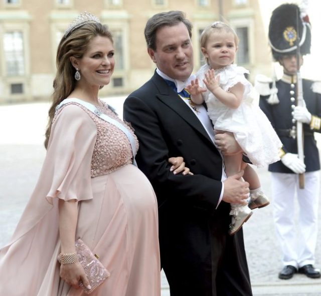 Švédska princezná Madeleine s manželom a dcérkou