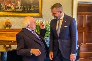 Pellegrini a írsky prezident Michael D. Higgins počas stretnutia v Dubline (video)
