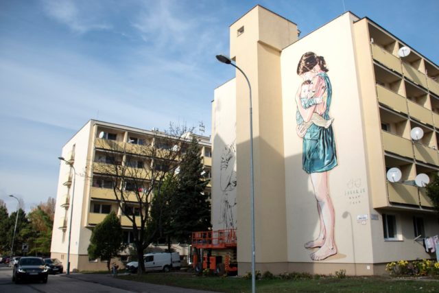 Zrod demokracie mural dom opatrovatelskych sluzieb janka krala vyrocie neznej revolucie mesto 4.jpg