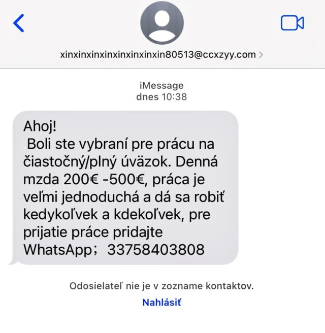 Podvodníci, SMS