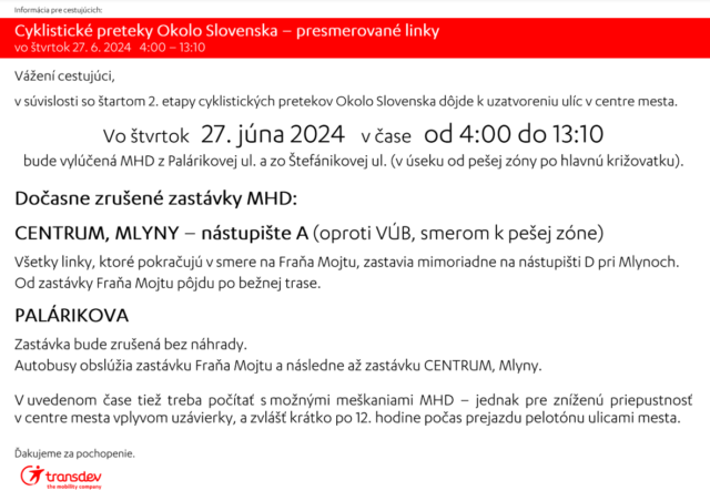 Cyklisticke preteky okolo slovenska obmedzenia nitra 1.png