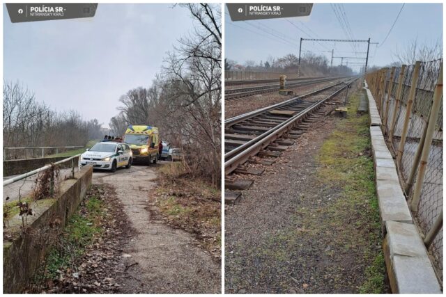 Nitra policia pokus o samovrazdu kolajnice vlak.jpg