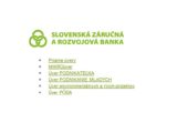 Podmienky úverov od Slovenskej záručnej a rozvojovej banky