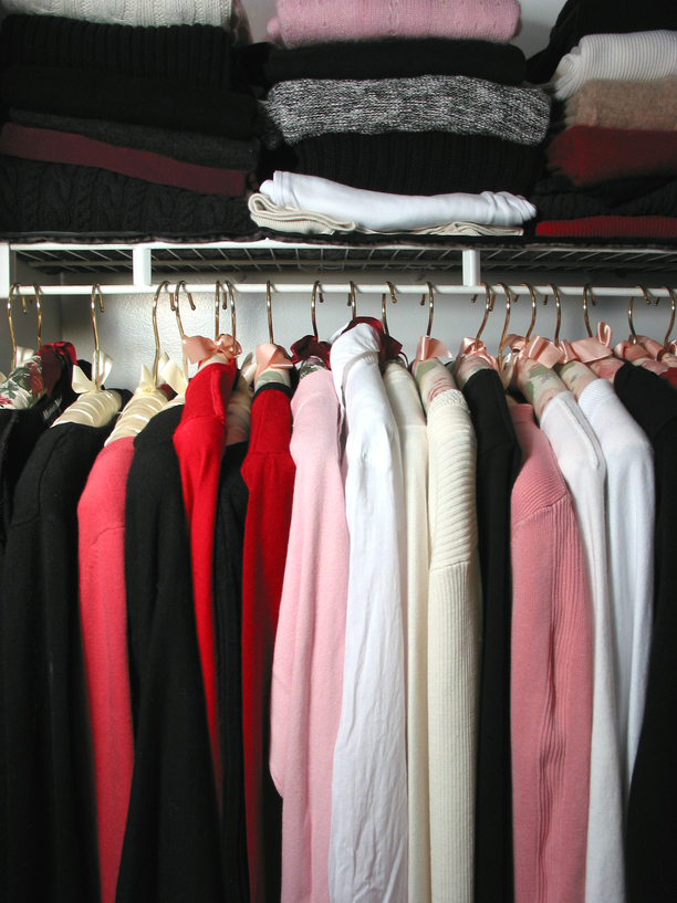 Closet full of clothes: 