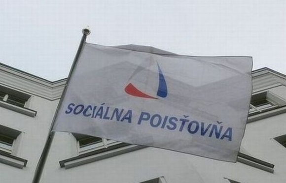 Vlajka s logom Sociálnej poisťovne