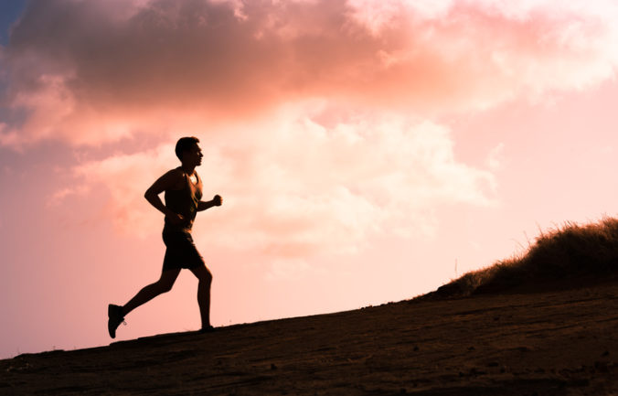 Man running outdoors