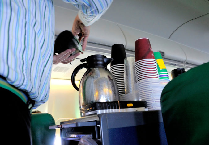 Coffee in the airplane