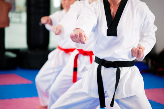 Martial Arts sport training in gym