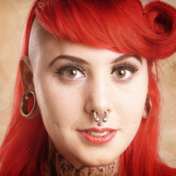 Girl with piercings and tattoos