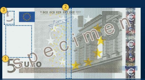ochranné prvky na eurobankovkách