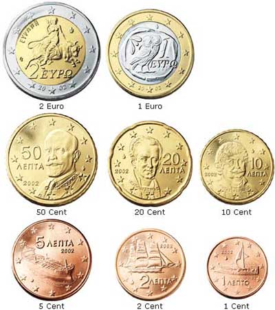 grécko euromince