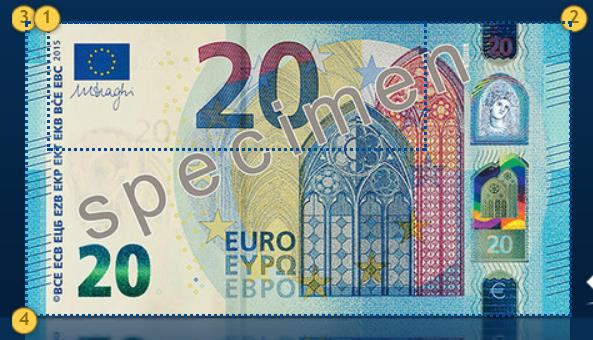 ochranné prvky na eurobankovke