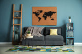 Interior,Of,Modern,Room,With,Picture,Of,World,Map,On