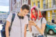 Handsome,Teenagers,Couple,Guy,And,Girl,Together,On,City,Street