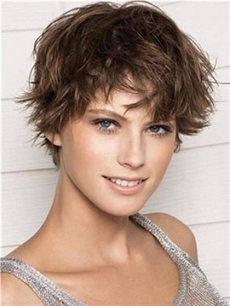 Brown Short Wavy Hairstyle2