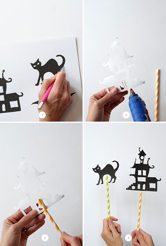 halloween shadow puppets steps