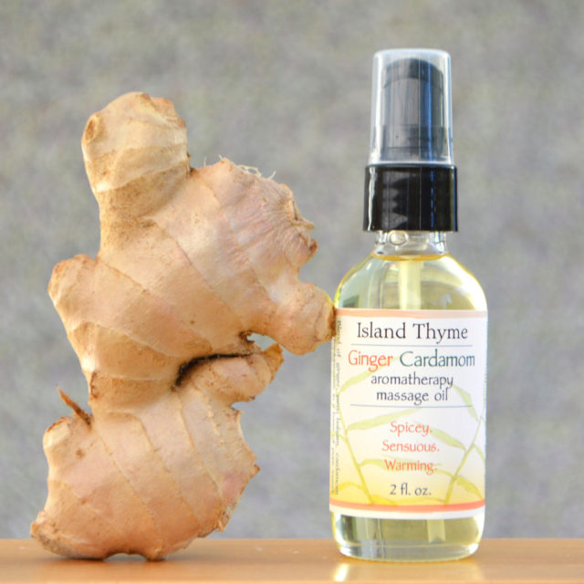 Island thyme ginger cardamom aromatherapy massage oil 2oz_1024x1024.jpg