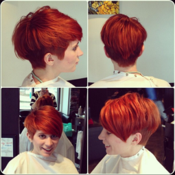 Stylish red color hair styles for short hair.png