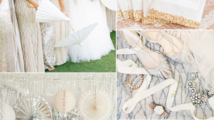 Glitter neutral wedding colors for 2016 trends with metallics and sequins.jpg