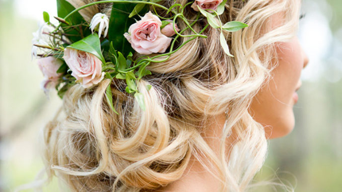 Romantic floral updo wedding hairstyles for 2017.jpg