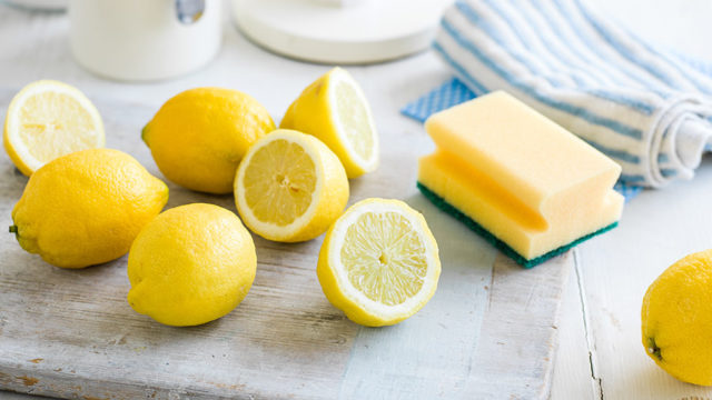 How to clean with lemons lemons and sponge.jpg