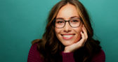 Smiling babe in glasses